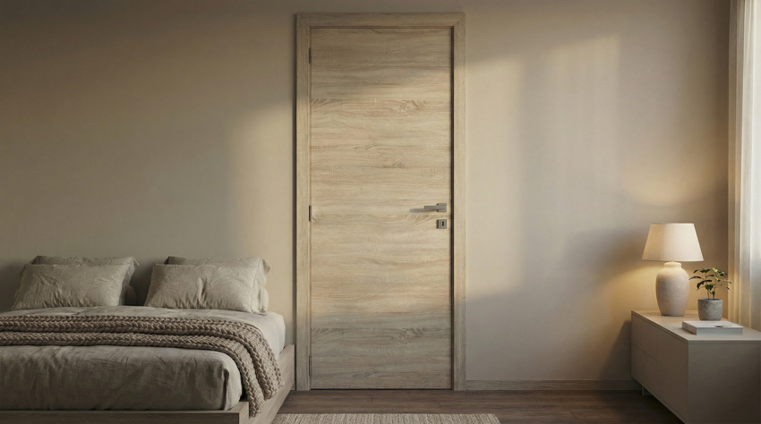 Complete binnendeur S69 Authentic Oak 201,5x63cm honingraat omkeerbaar + deurkast 16,5cm