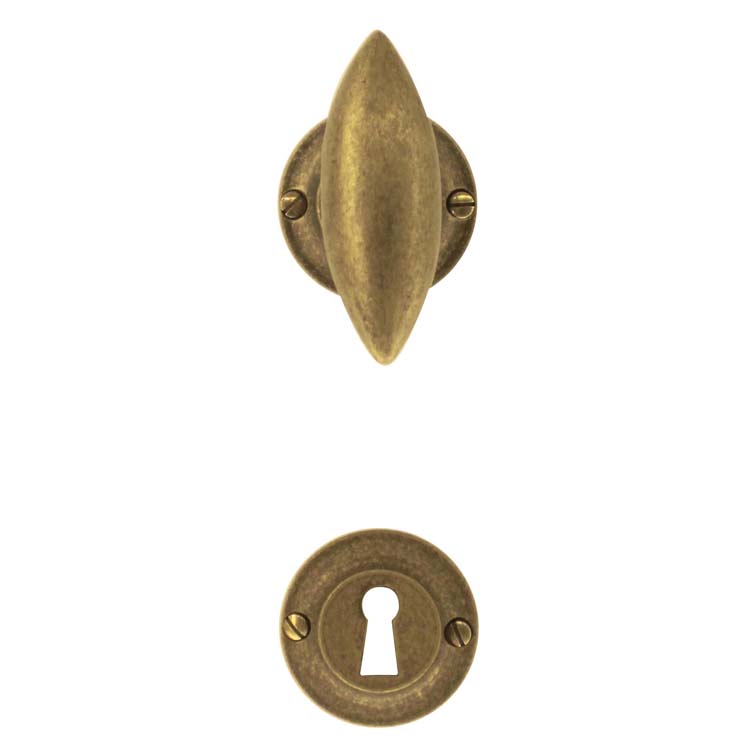 Poignée de porte pro livorno vieux jaune rosace barbe