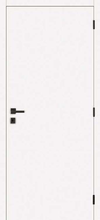 Porte intérieure complète Palladium blanche avec ferrure noire 201,5x78cm aggloméré tubulaire réversible + châssis 16,5cm