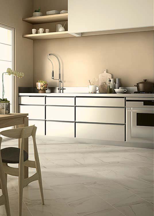 Vloer- en wandtegel Lagos Marmi wit 34x34cm