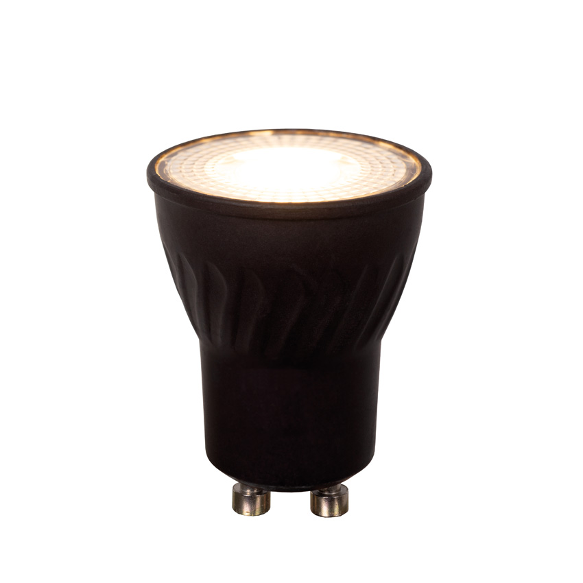 Led lamp - Ø3,5cm - LED Dimbaar to warm - GU10 (MR11) - 1x4W 2200K/3000K - Zwart