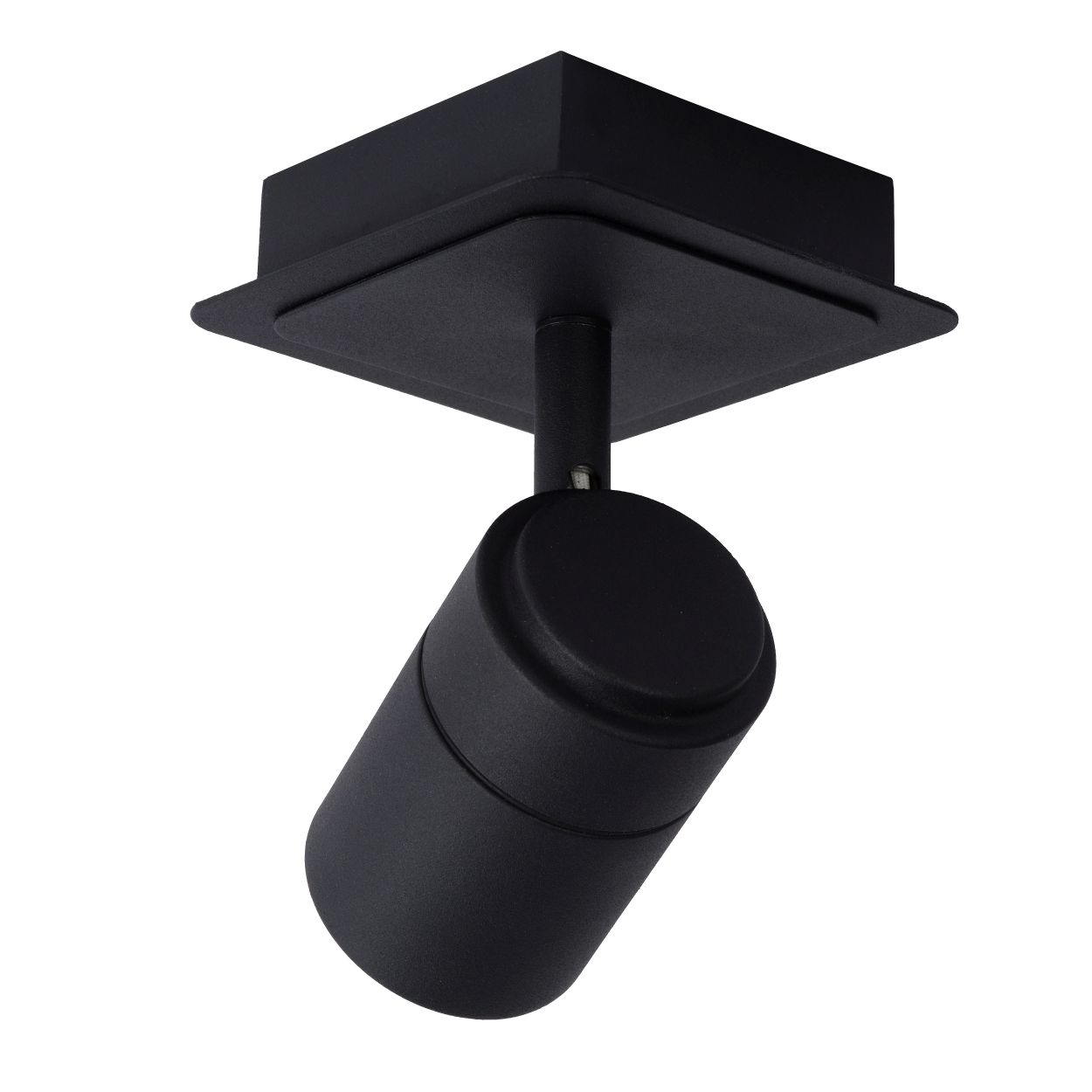 Plafonnier - noir - 10x10x12,5cm - dimmable - GU10 - 5W - 3000K - IP44