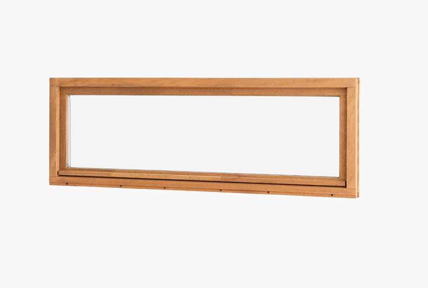 Fenêtre abbatant en bois Meranti Trae 55mm naturel 1500 x 500 mm