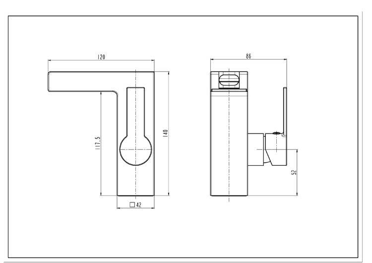 Wastafelkraan Frank chroom