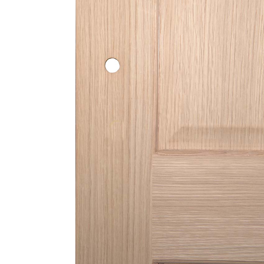 Porte intérieure complète Chambord placage chêne 201,5x73cm aggloméré tubulaire réversible + châssis 16,5cm