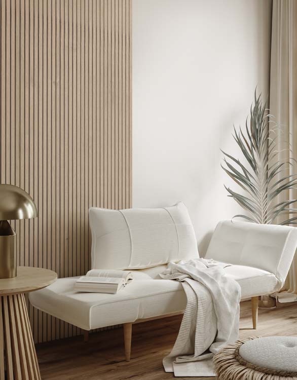 Panneau mural décoratif Line Up 20x300x2770 clair naturel