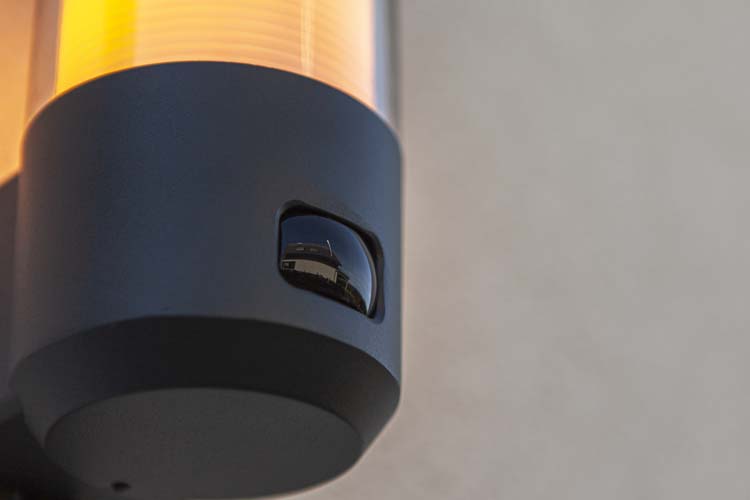 Eclairage extérieur lampe murale gris foncé détecteur