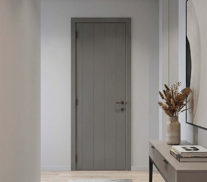 Bloc-porte à peindre Moderne Verticale 730mm AME TUBULAIRE