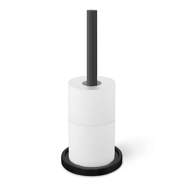 Porte-rouleaux de papier toilette de réserve noire D15 cm H37 cm