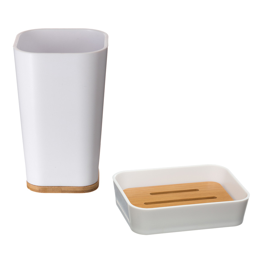 Porte-savon et gobelet Origi blanc 8,7x2,7x11,8cm