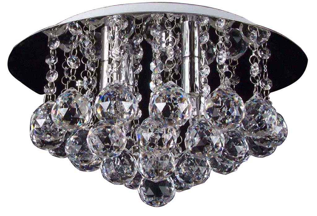 Plafonnier cristal 4 lampes