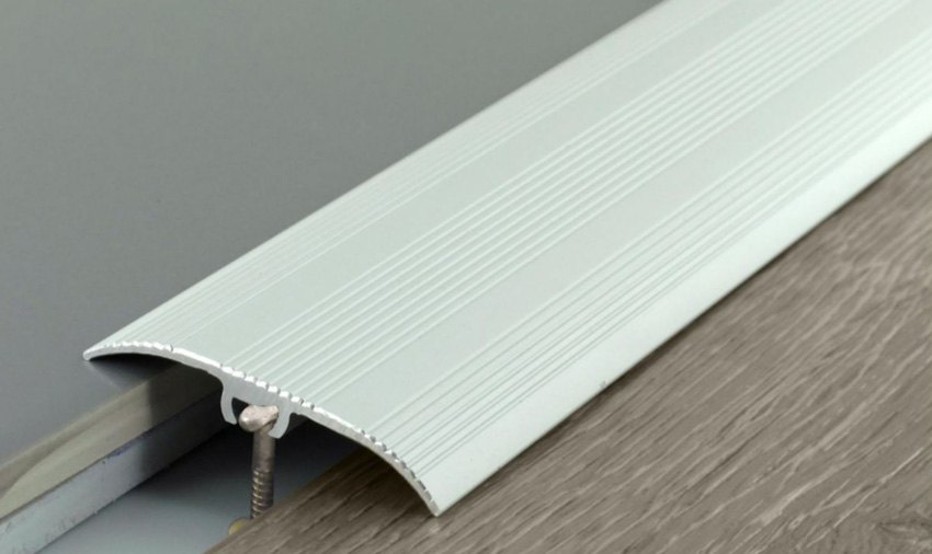 Deurdorpel Harmony geribd aluminium naturel 41x930mm