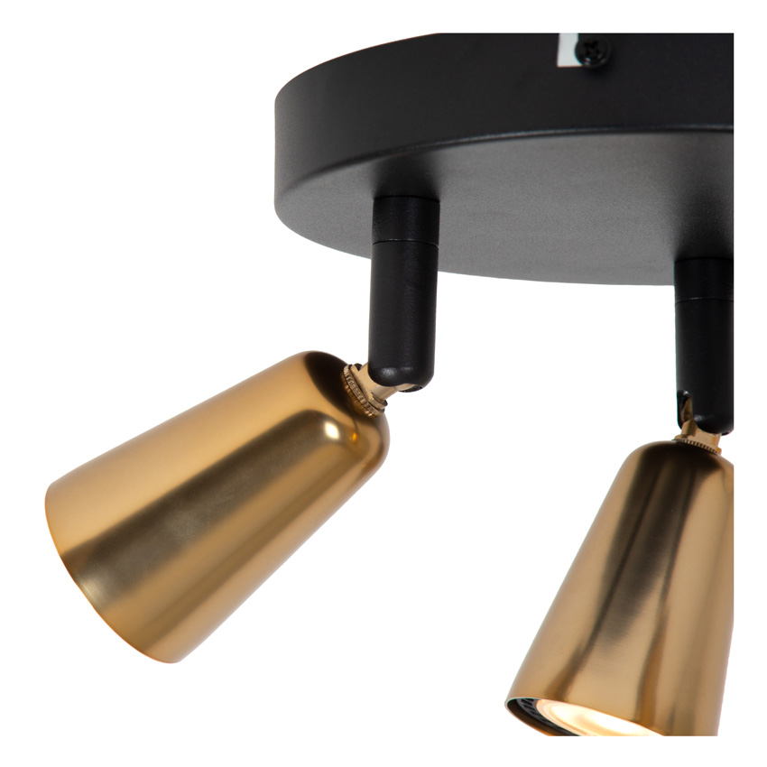 Lucide Essential Tiana - Plafondspot - 3xGU10 (MR16) - Champagnekleur