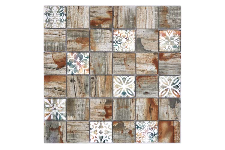 Mozaïek glas mix bruin 29,8 x 29,8 cm