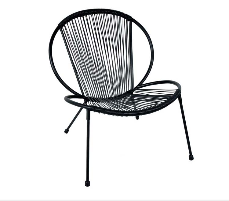 Tuinmeubelset 3-delig zwart Bonaire