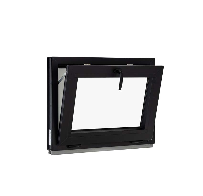 Châssis battant pvc Deceuninck Elegant Infinity noir/noir B800xH600 mm