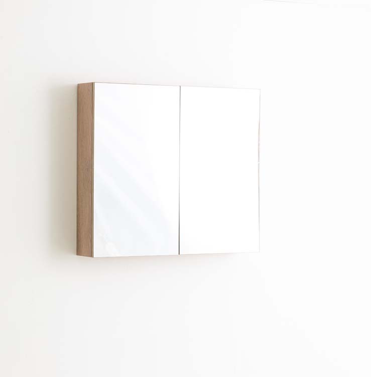 Armoire de toilette Brava chêne 80x70cm
