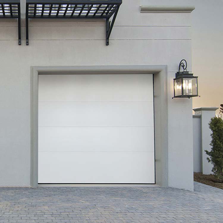 Porte sectionnelle Dora blanche avec moteur et ressort de traction L2500xH2125mm