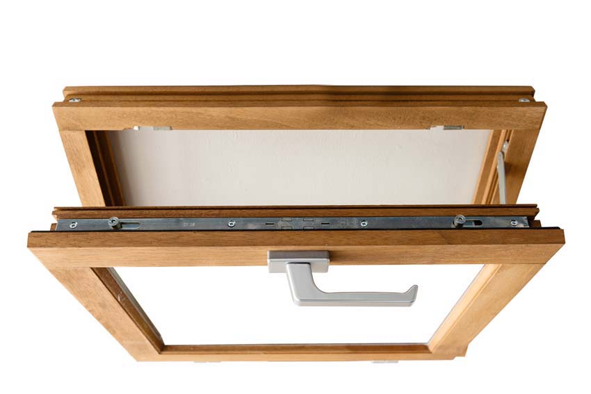 Fenêtre à soufflet Trae bois Meranti 55mm naturel L800xH600mm