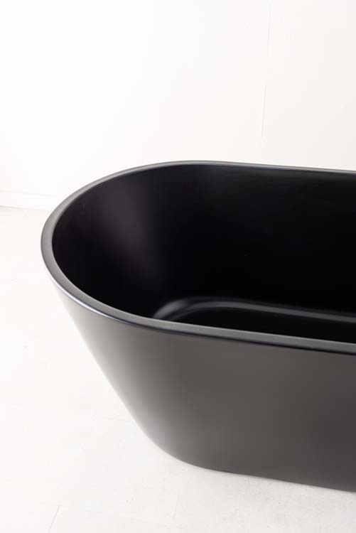 Vrijstaand bad Casper mat zwart 170x80cm
