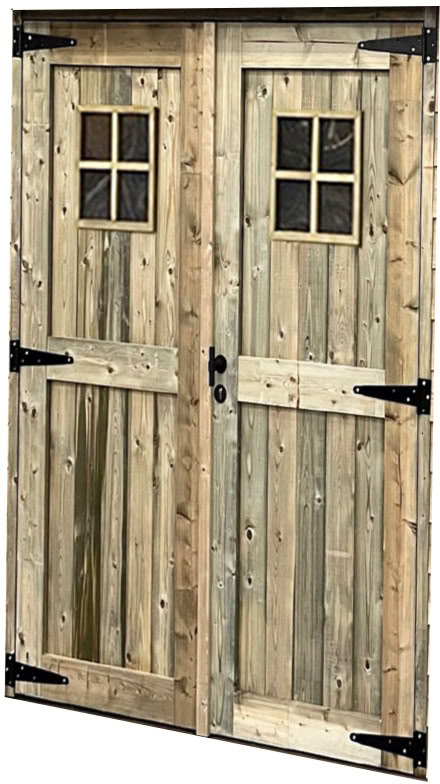 Studio de jardin Hunt L bois d'épicéa naturel 700x300x340cm double porte