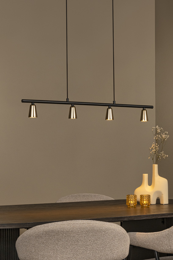 Lucide Essential Tiana - Suspension - 4xGU10 (MR16) - Couleur champagne