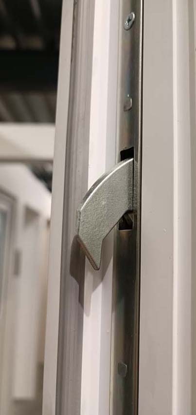 Porte extérieure pvc avec finition alu Lepo anthra sur mesure G