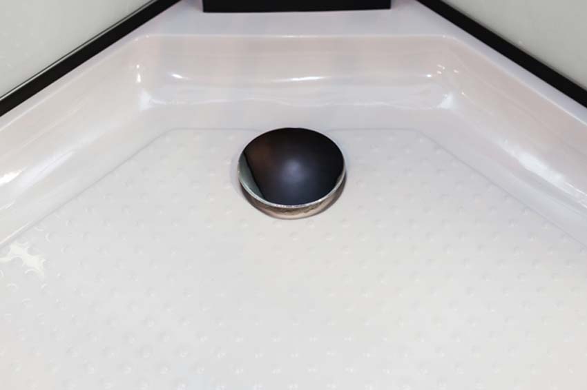 Douchecabine Asterix hoek zwart schuifdeuren 90x90x213cm