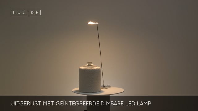 Lucide AARON - Lampadaire - LED Dim. - 1x10W 4000K - Chrome