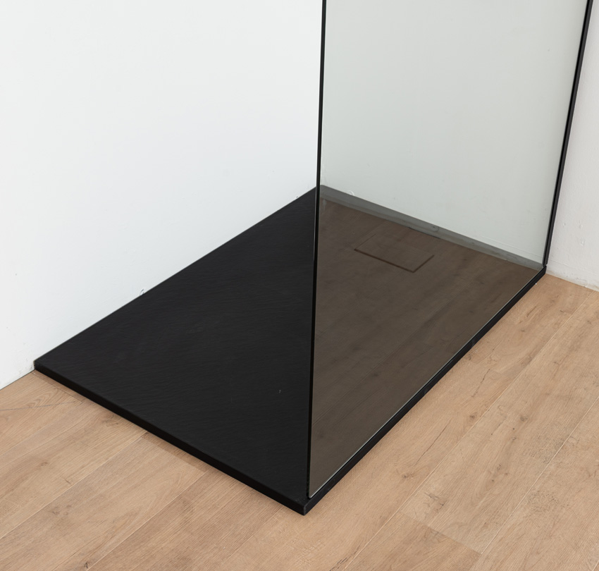 Receveur de douche Moby SMC noir mat aspect ardoise 120x80cm