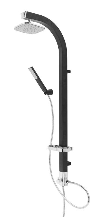 Doucheset Manu zwart/chroom