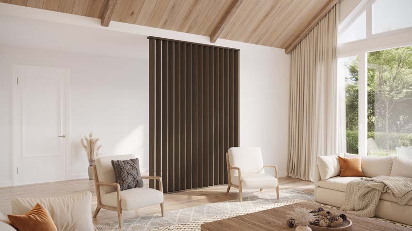 Roomdivider Line up Separo Maestro donkerbruin 100x277x3,6cm