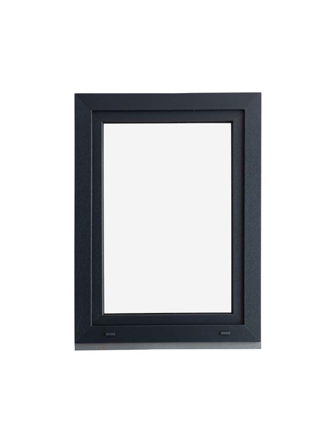 1-VL draaikiepraam pvc Deceuninck Elegant antra/wit B750xH1000 mm R