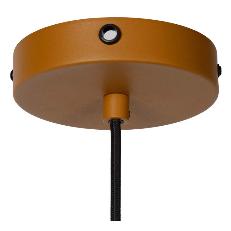 Lucide SIEMON - Suspension - Ø 40 cm - 1xE27 - Jaune Ocre