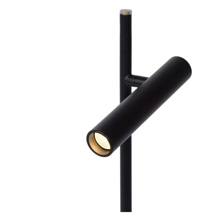Lucide PHILON - Tafellamp - Ø 13 cm - LED Dimb. - 1x4,5W 3000K - Zwart