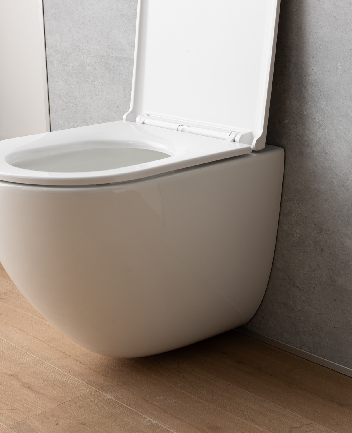 Hangtoilet Linus rimless tornado flush glanzend wit inclusief WC-bril