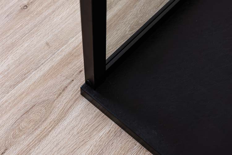 Douchewand Umi zwart profiel 120x200cm met stang