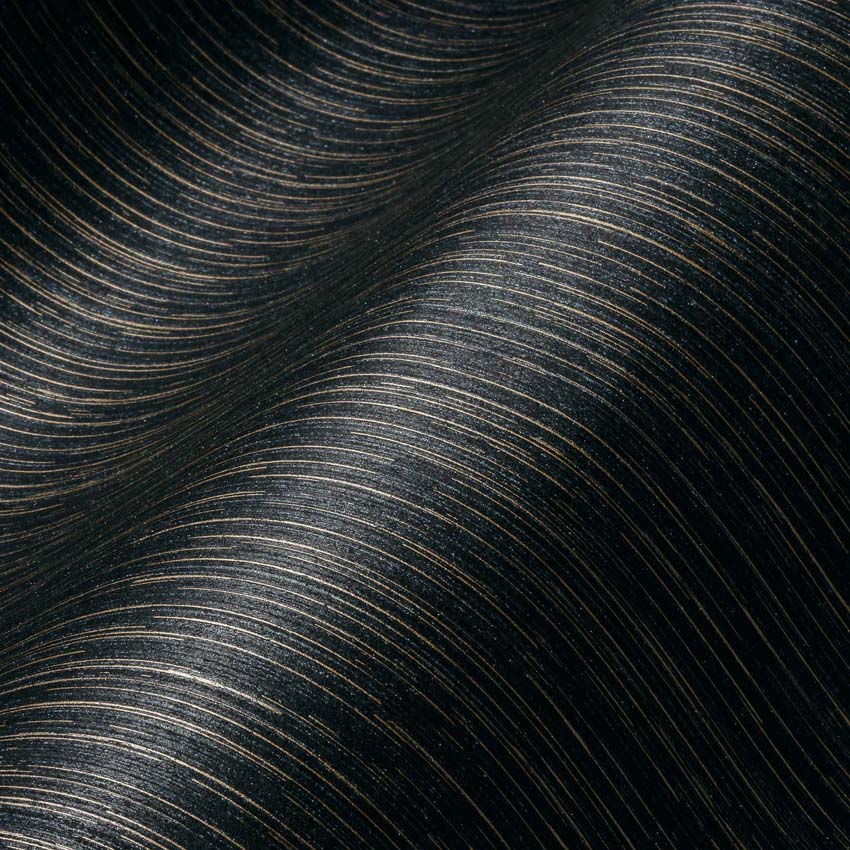Vinyle sur papier peint intissé lignes bronze/noir 0,53x10m