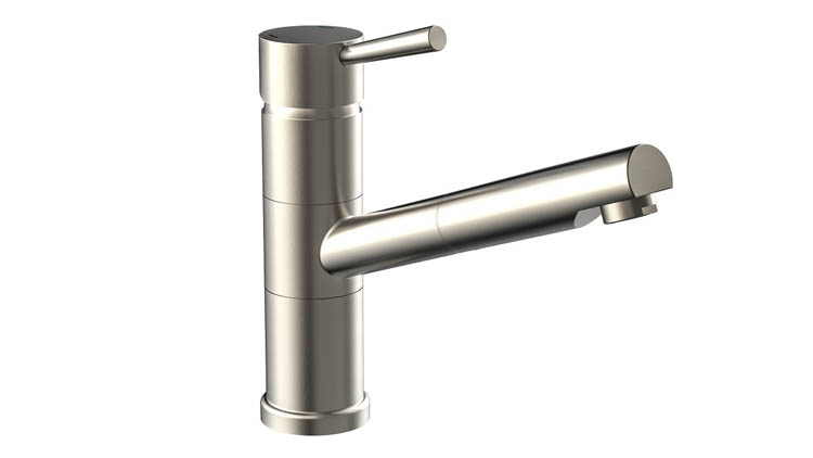 Keukenkraan Unai inox-look
