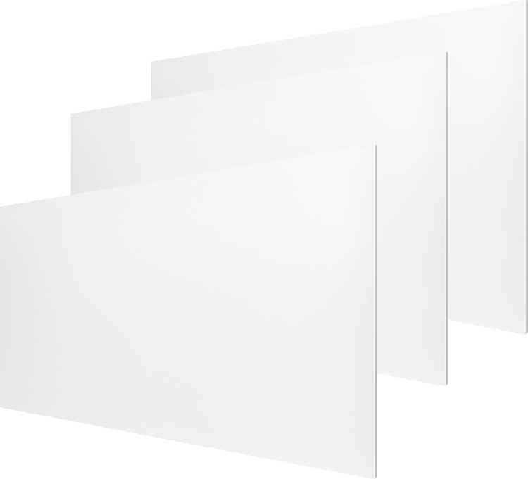 Vlakke voorplaat voor radiator Beauheat Red 900x900mm