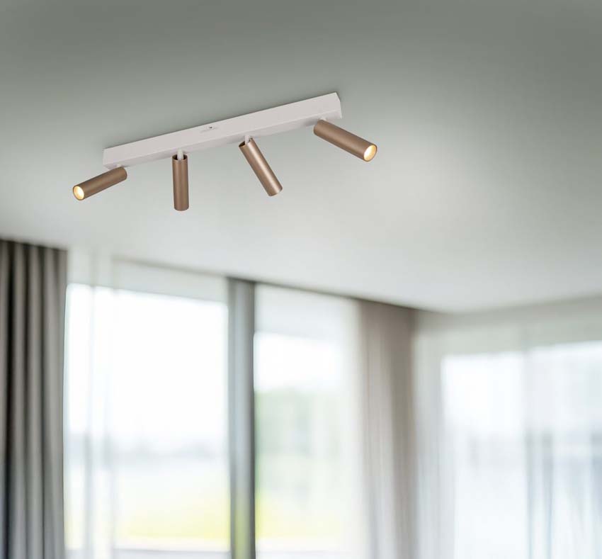 Spot en saillie - Brun café - 65x17,5x4cm - Dimmable - LED - 4x5,5W - 2300-4000K