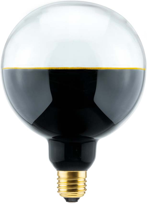 LED lamp - E27 - Zwart/Transparant - 18x12,5cm - Dimbaar - 5,2W - 240lm - 1900K