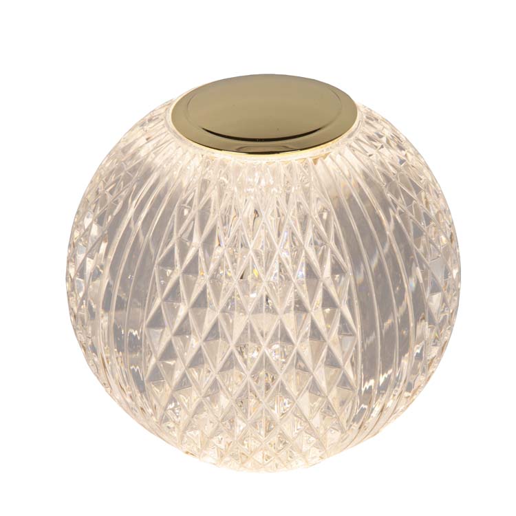 Lampe de table - Ø 9 cm - LED Dim. - 1x1,5W 3000K - 3 StepDim - Transparent