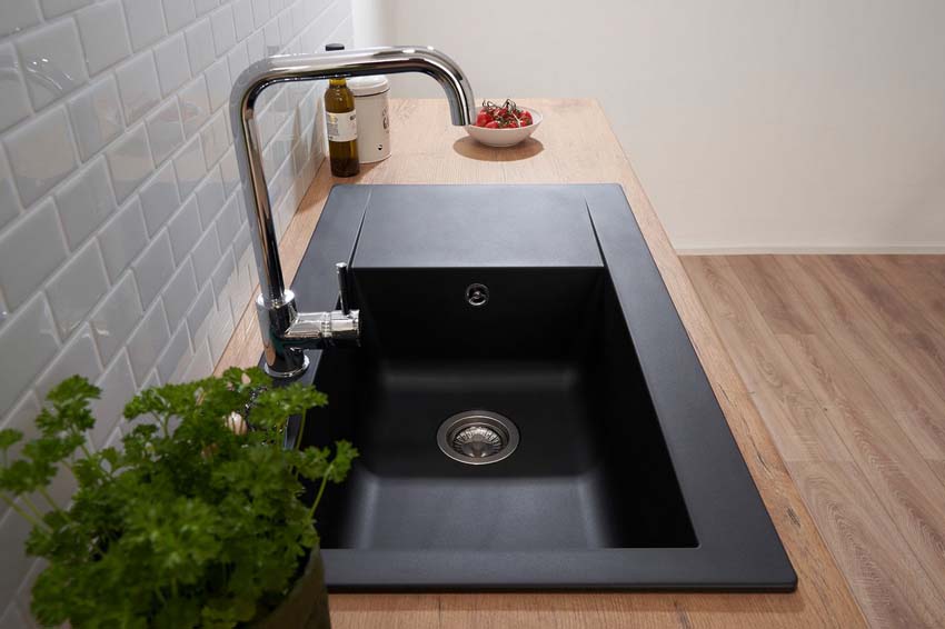 Evier à encastrer Liv 860x500mm noir