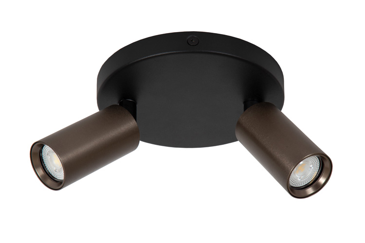 Plafonnier - café - Ø15cm - 2xGU10 - 50W