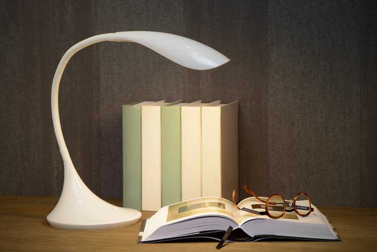 Lucide EMIL - Bureaulamp - Ø 17 cm - LED Dimb. - 1x4W 3000K - Wit