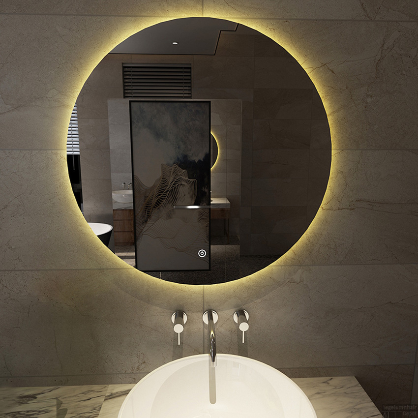 Miroir Karen rond avec LED et anti-buée 100x100cm