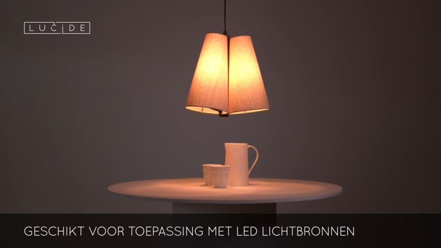 Lucide GREGORY - Hanglamp - Ø 34,3 cm - 3xE27 - Beige Lucide GREGORY - Hanglamp - Ø 34,3 cm - 3xE27 - Beige