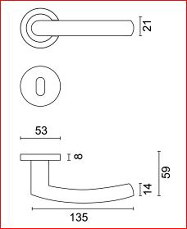 Deurkruk Brienza C zwart R+E