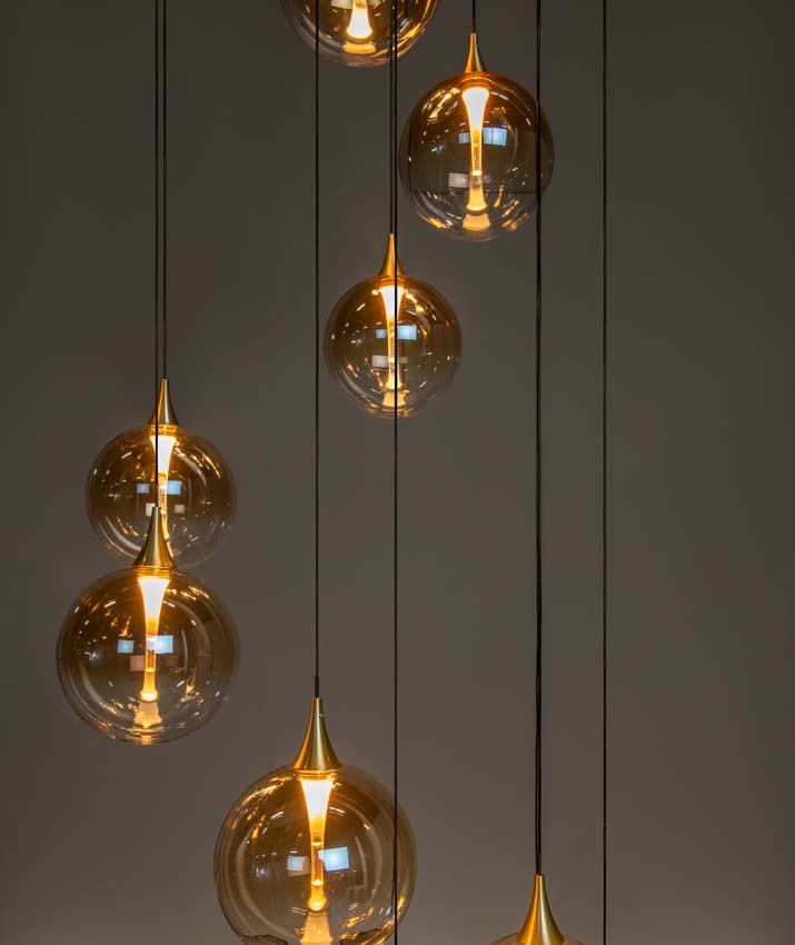 GISELA - Hanglamp - Ø 61 cm - LED Dimb. - 12x3,6W 2700K - Amber